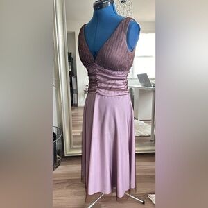 Vintage 90's Y2K Brown Beaded Mesh Fairy Goth Rushed Fit Flare Party Dress